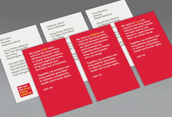 Drug Policy Alliance Business Cards